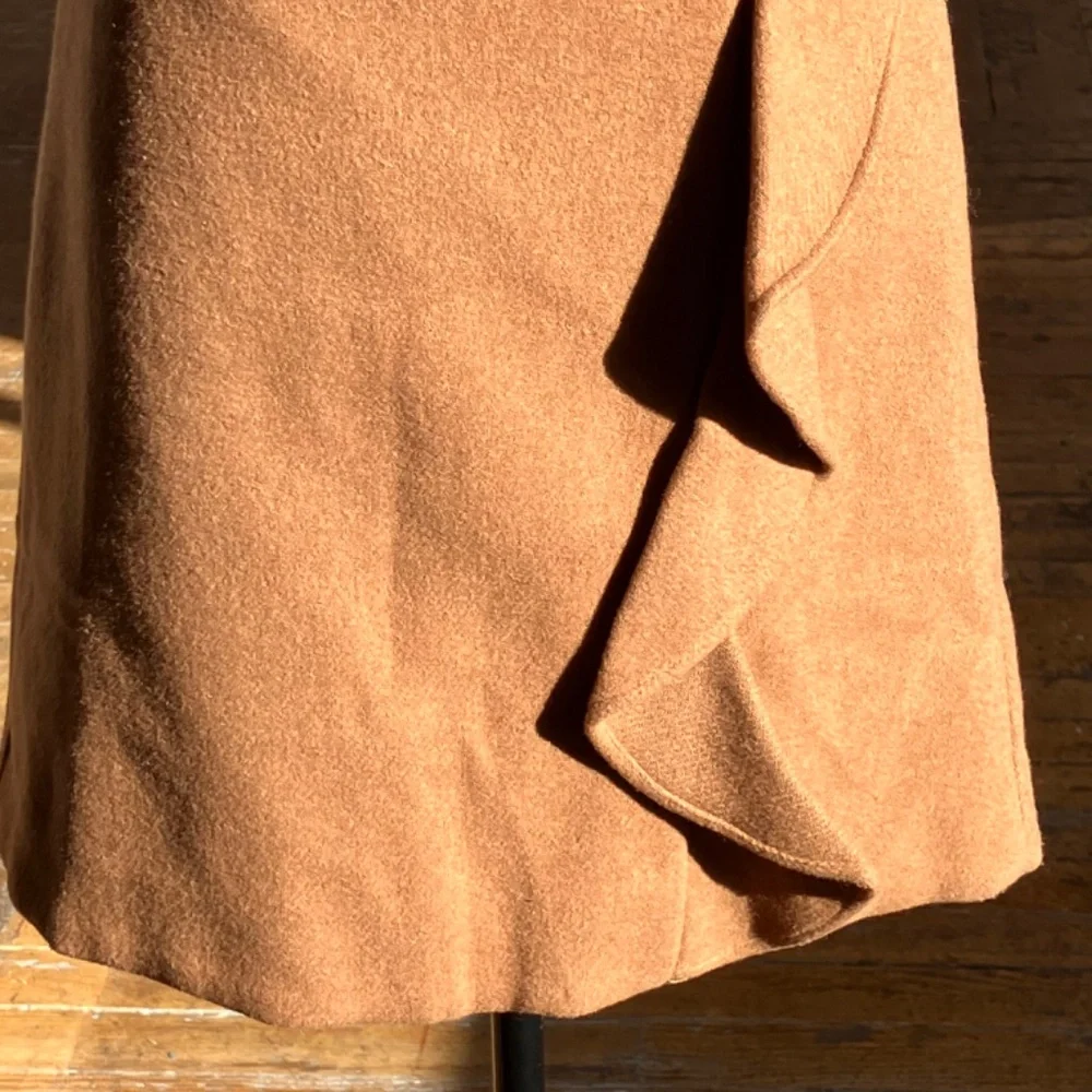 J. Crew Mercantile Camel toned wool blend mini skirt
